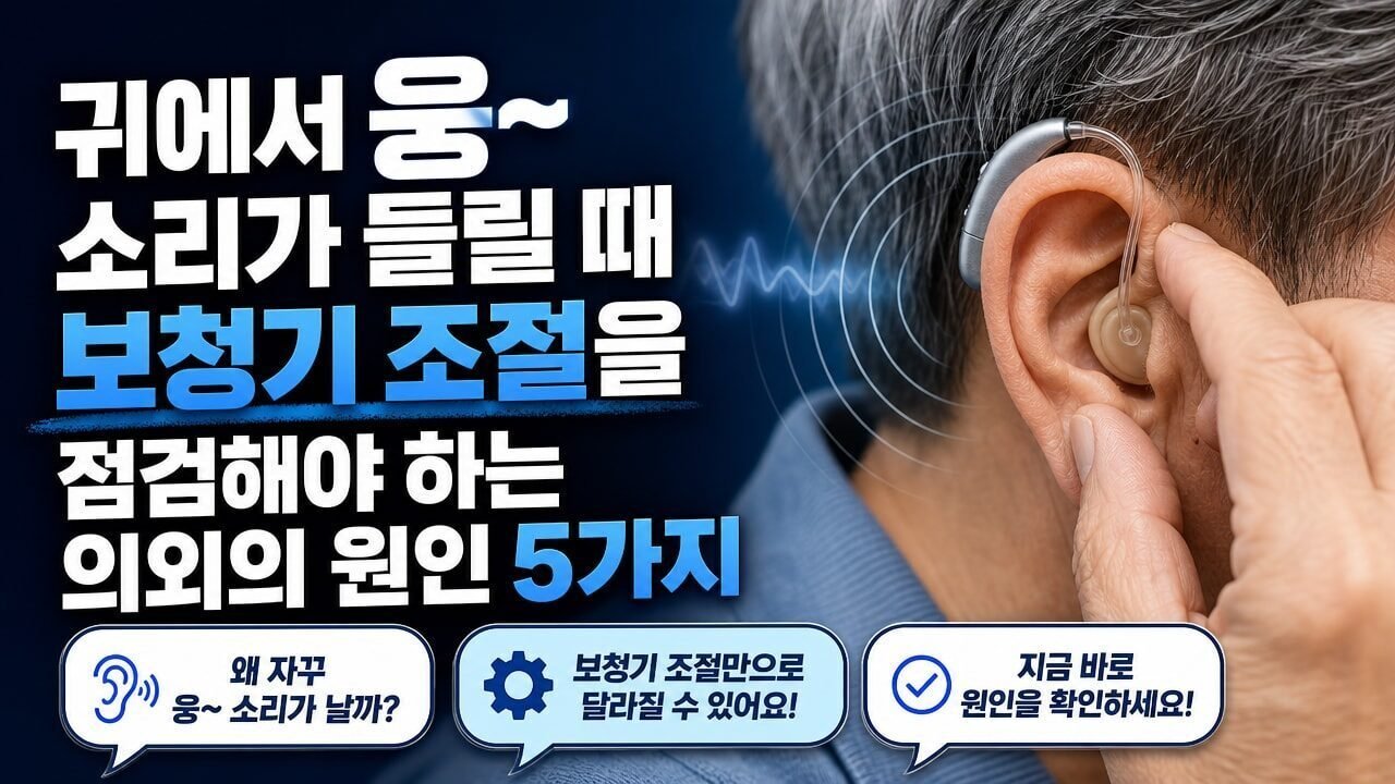 귀에서 웅~ 소리가 들릴 때 보청기 조절을 점검해야 하는 의외의 원인 5가지