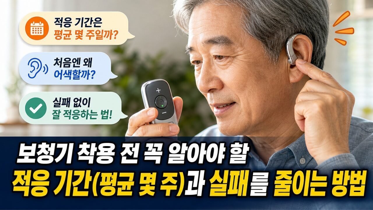 보청기 착용 전 꼭 알아야 할 적응 기간(평균 몇 주)과 실패를 줄이는 방법