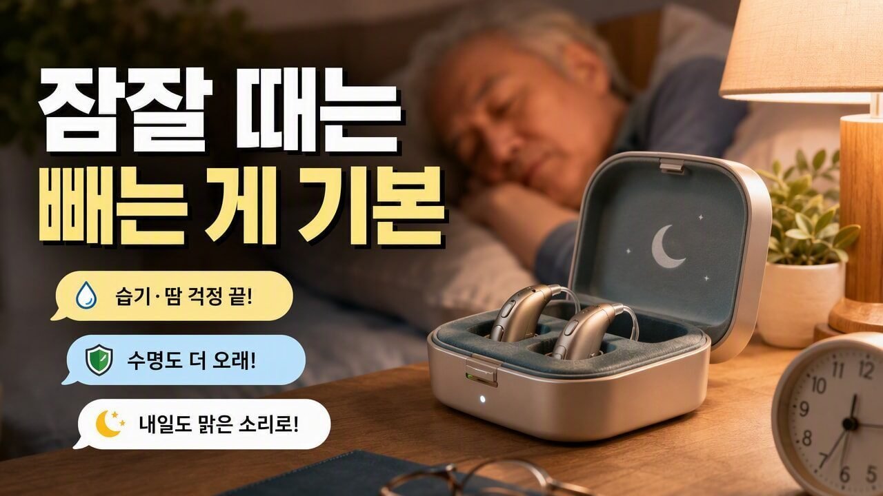 보청기 착용하고 잠들어도 될까? 귀 건강과 기기 손상을 줄이는 상황별 기준