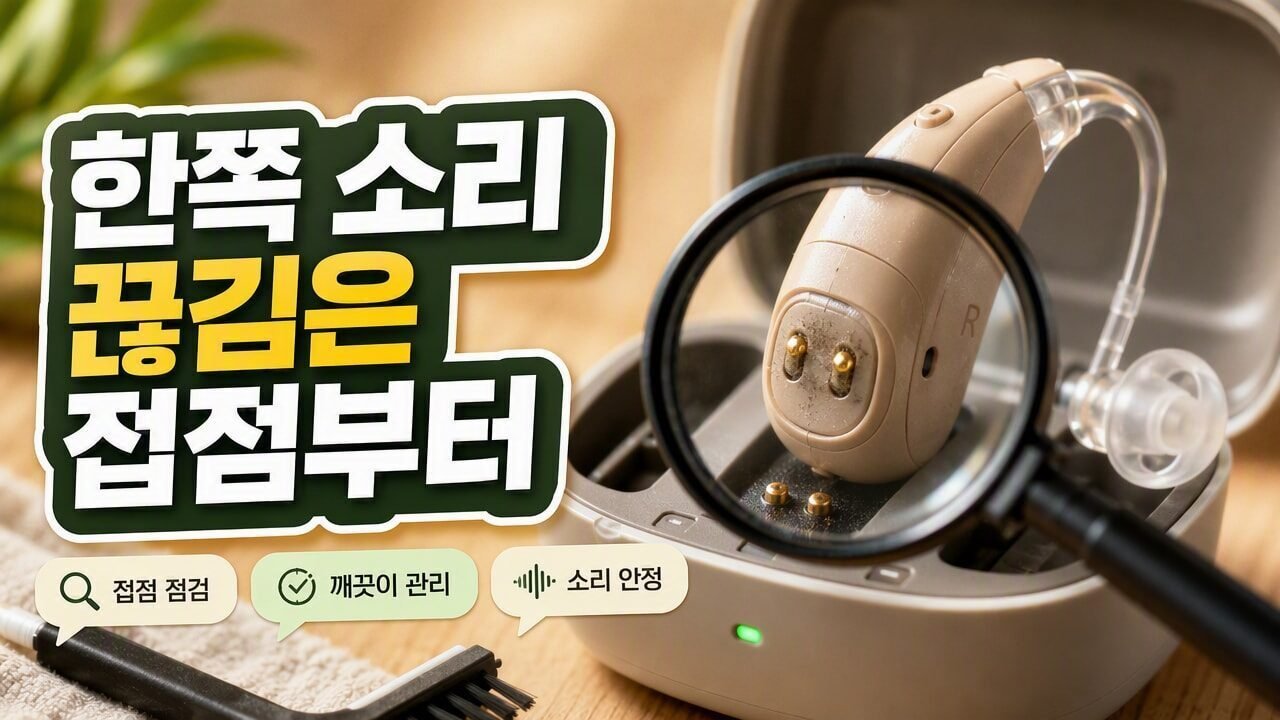 보청기 한쪽만 소리가 끊기는 이유, 배터리 교체 전에 점검할 접점·충전 상태