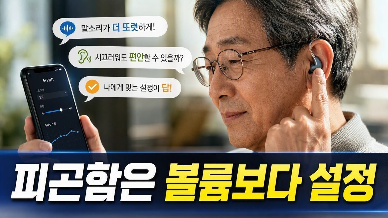 보청기 착용 후 소리가 금방 피곤해지는 이유, 볼륨보다 먼저 점검할 처리 방식·환경 차이 4가지