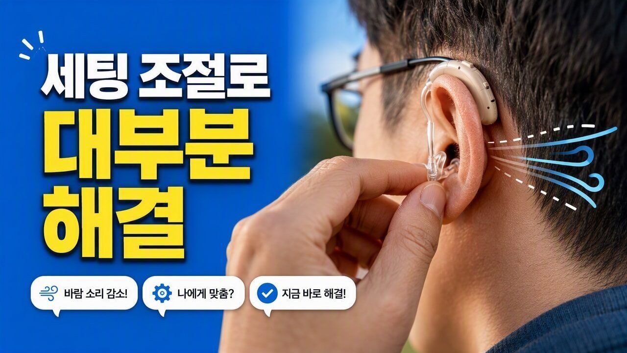 보청기에서 숨소리·바람 소리가 크게 나는 날, 이어팁 착용보다 먼저 바꿔볼 세팅 차이