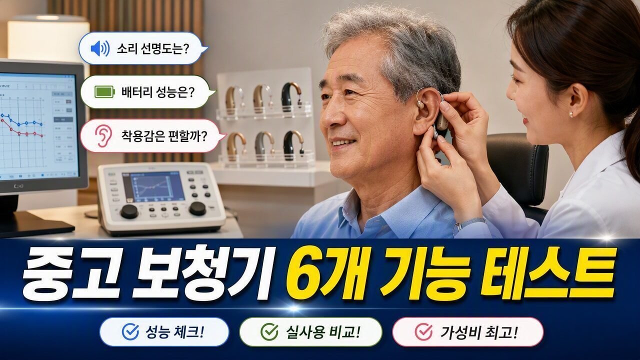 중고 보청기 후회 줄이려면? 구매 전 ‘고장 증상’ 말고 체크할 기능 테스트 항목 6개