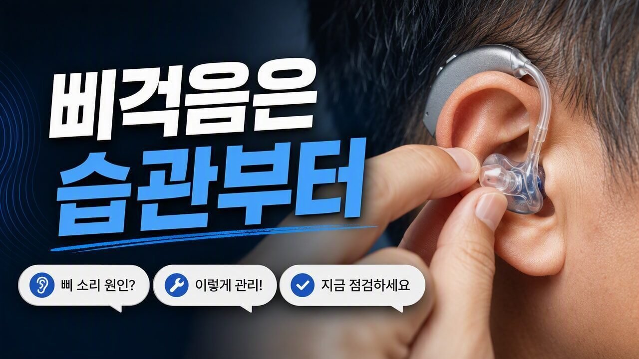 보청기 마찰음(삐걱·바스락) 줄이는 방법, 착용 습관과 이어몰드 각도에서 시작해야 하는 이유