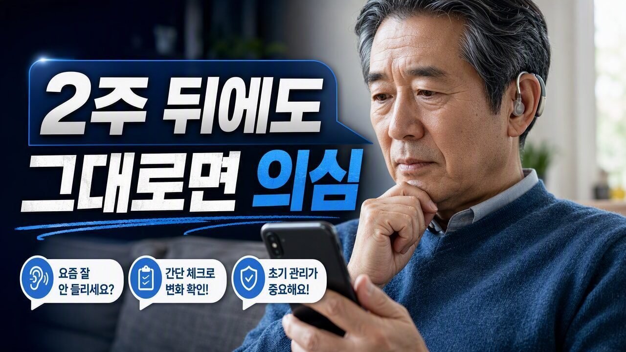 보청기 초기 적응이 생각보다 길어질 때, ‘2주 후에도 그대로’ 달라져야 하는 신호 기준은?