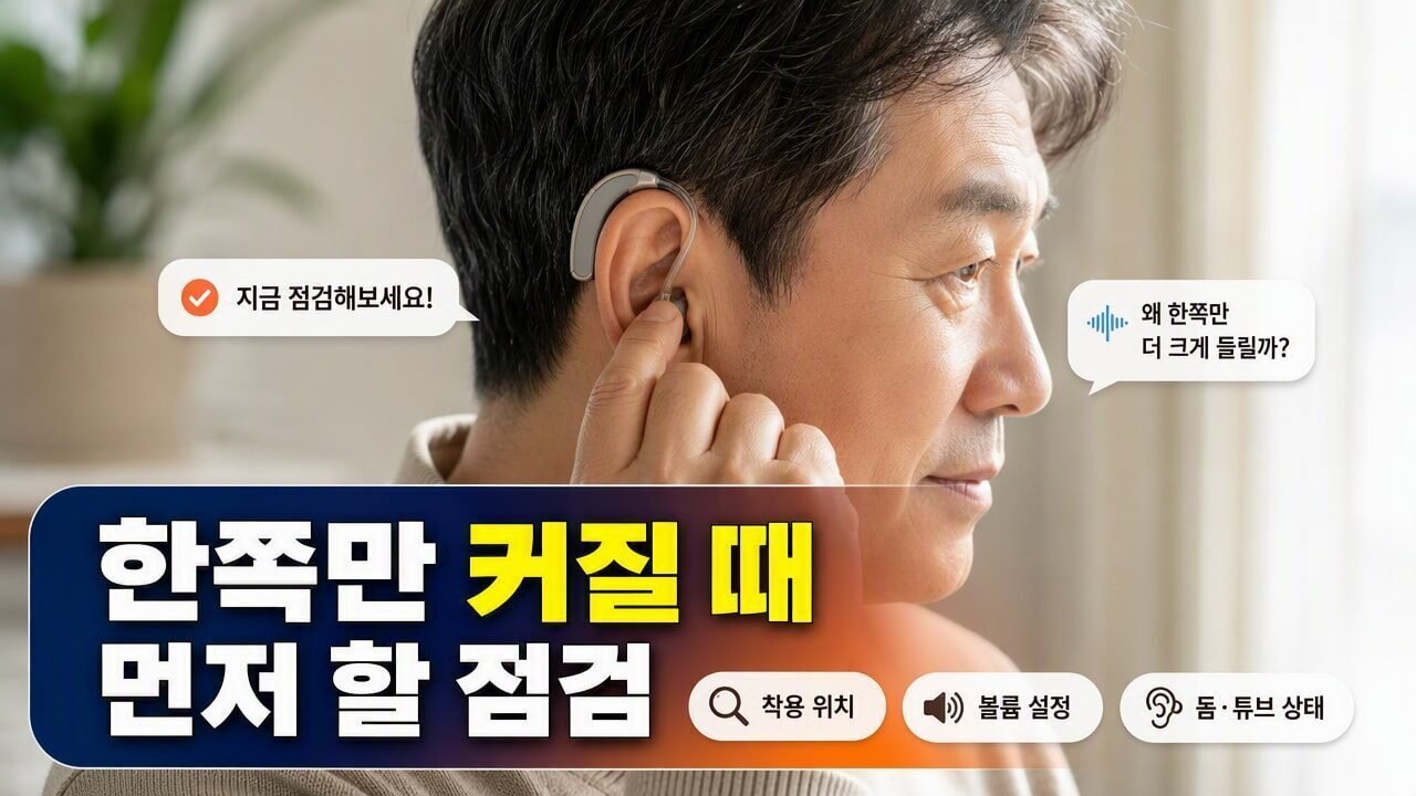 보청기 소리 균형이 자꾸 한쪽만 커질 때, 볼륨보다 먼저 조절해야 하는 피팅 포인트 6개